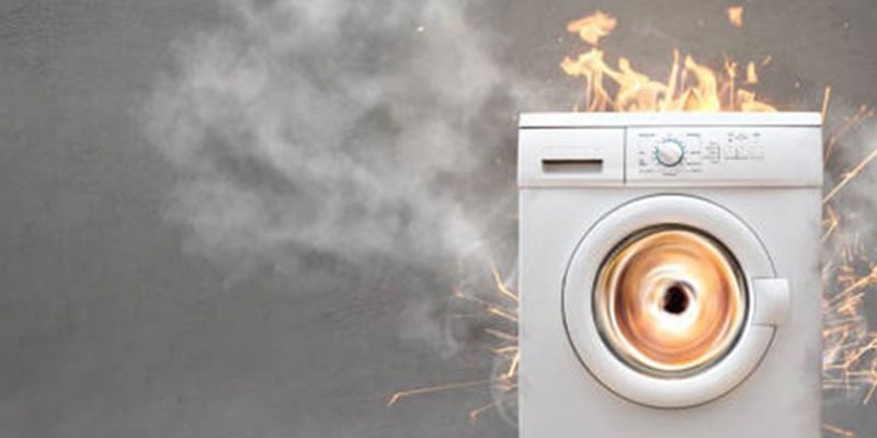 علت بلند شدن دود از ماشین لباسشویی